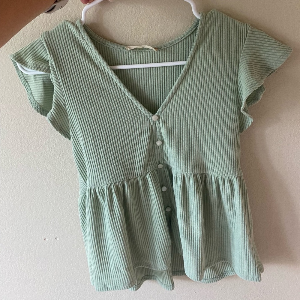 Altar'd State Light Green Blouse Top